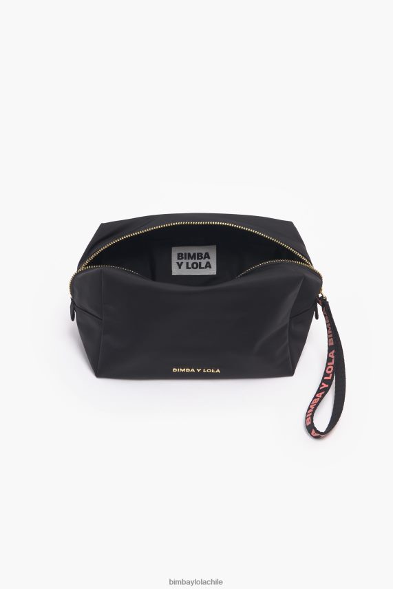 Bimba Y Lola estuche de maquillaje rectangular de nailon PT68841105 accesorios negro