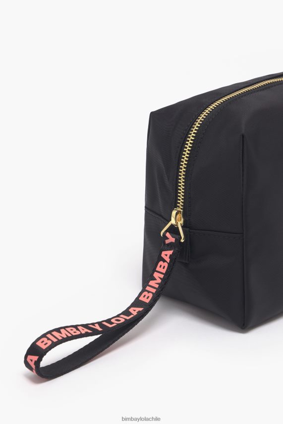 Bimba Y Lola estuche de maquillaje rectangular de nailon PT68841105 accesorios negro