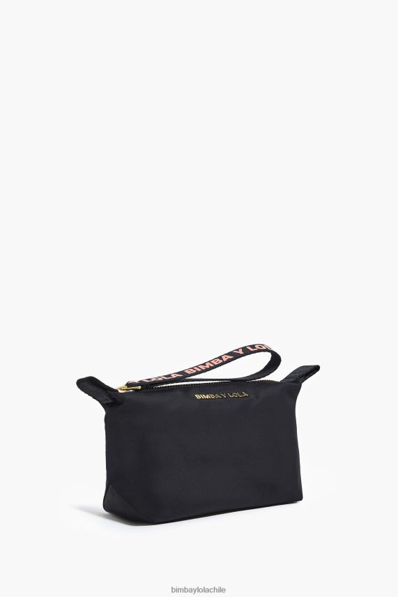 Bimba Y Lola estuche de maquillaje trapecio de nailon PT68841102 accesorios negro
