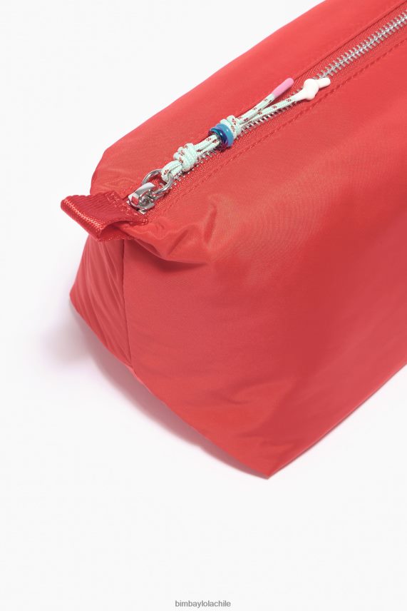 Bimba Y Lola estuche de maquillaje trapecio de nailon PT68841110 accesorios rojo