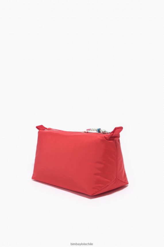 Bimba Y Lola estuche de maquillaje trapecio de nailon PT68841110 accesorios rojo