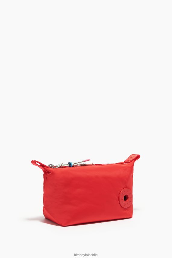 Bimba Y Lola estuche de maquillaje trapecio de nailon PT68841112 accesorios rojo