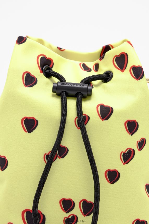 Bimba Y Lola minibolso bombonera pequeño con estampado de corazones PT68841084 accesorios amarillo