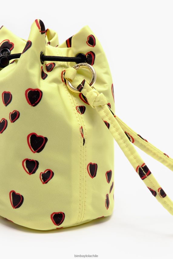 Bimba Y Lola minibolso bombonera pequeño con estampado de corazones PT68841084 accesorios amarillo