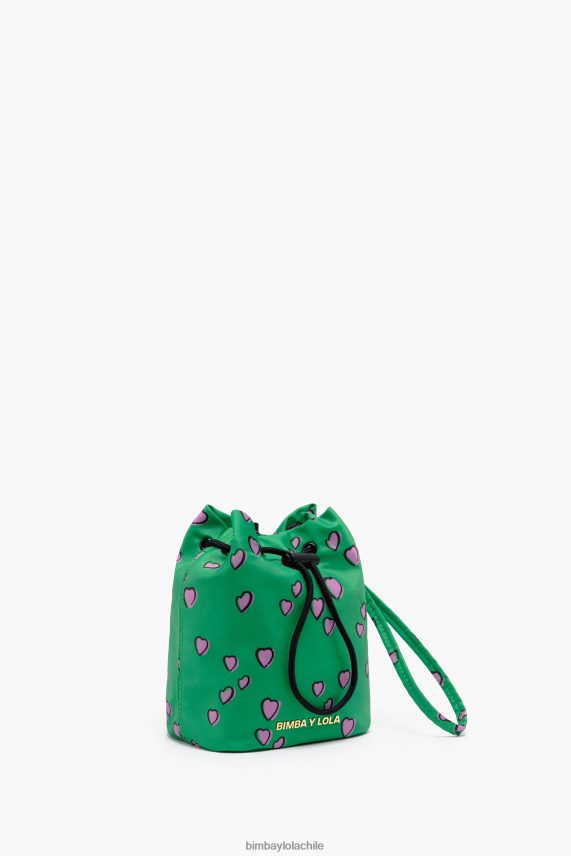 Bimba Y Lola minibolso bombonera pequeño con estampado de corazones PT68841085 accesorios verde