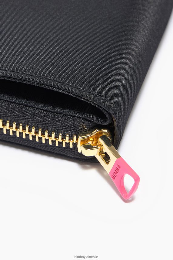 Bimba Y Lola monedero con solapa de nailon PT68841058 accesorios negro