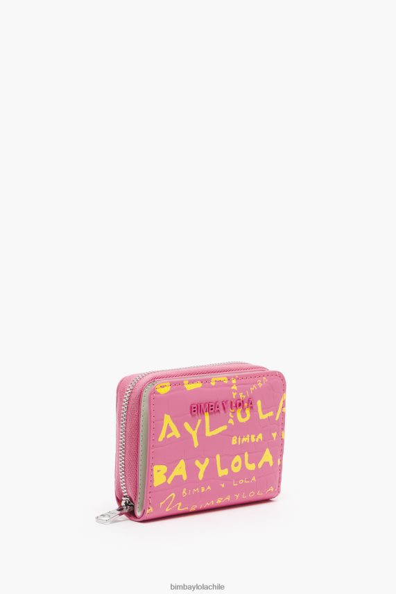 Bimba Y Lola monedero con solapa y estampado de cocodrilo PT68841044 accesorios rosa
