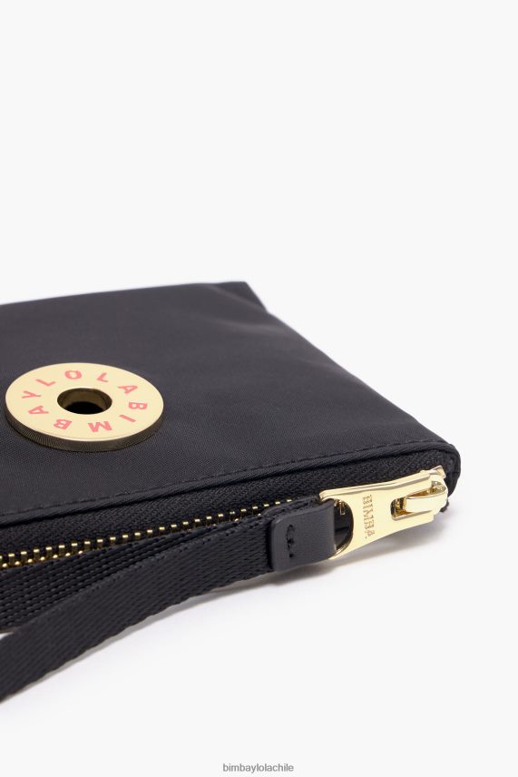 Bimba Y Lola monedero curvo de nailon PT68841031 accesorios negro