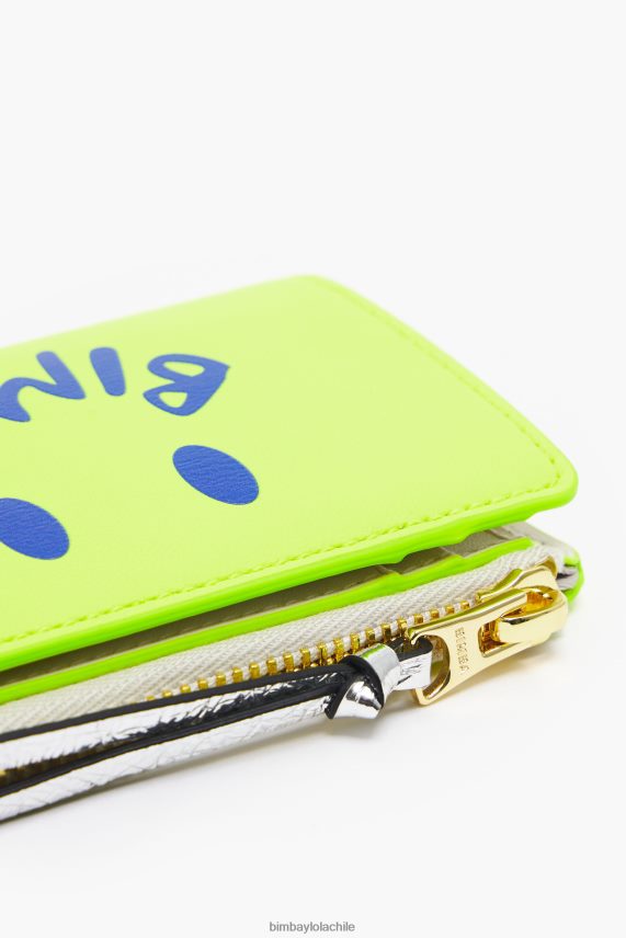 Bimba Y Lola monedero de cuero PT68841035 accesorios Amarillo neon