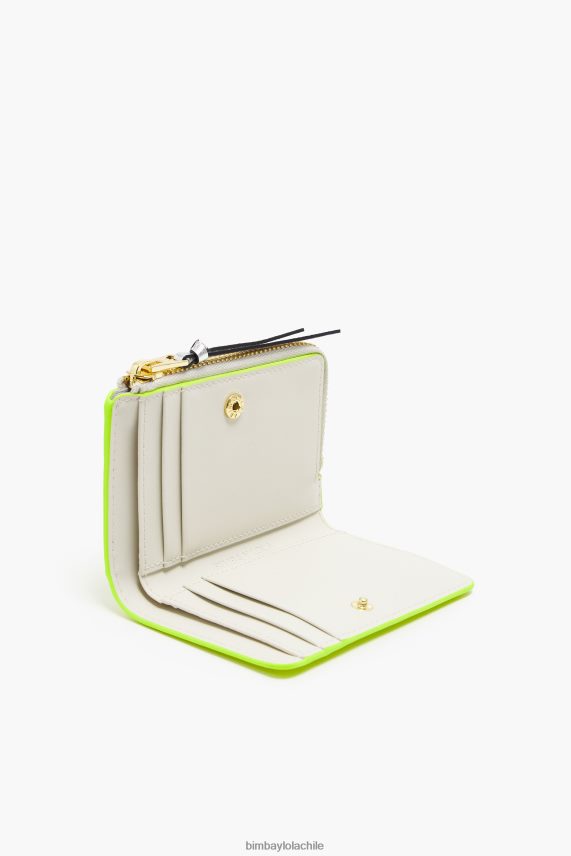 Bimba Y Lola monedero de cuero PT68841035 accesorios Amarillo neon