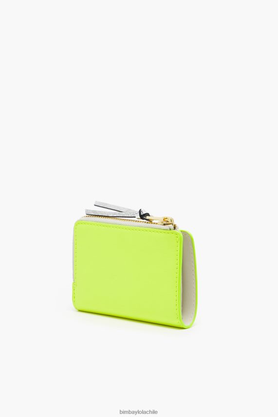 Bimba Y Lola monedero de cuero PT68841035 accesorios Amarillo neon