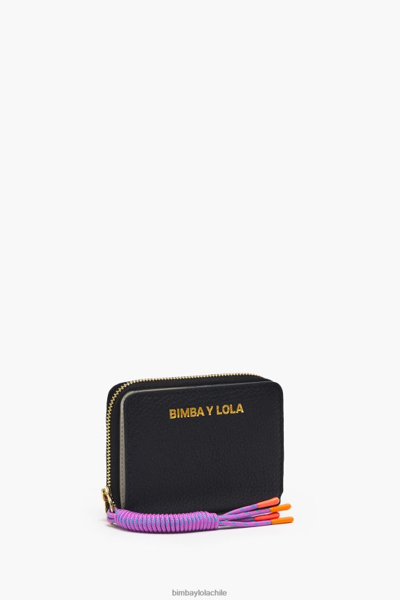 Bimba Y Lola monedero de cuero con solapa PT6884985 accesorios negro