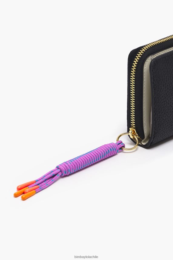 Bimba Y Lola monedero de cuero con solapa PT6884985 accesorios negro