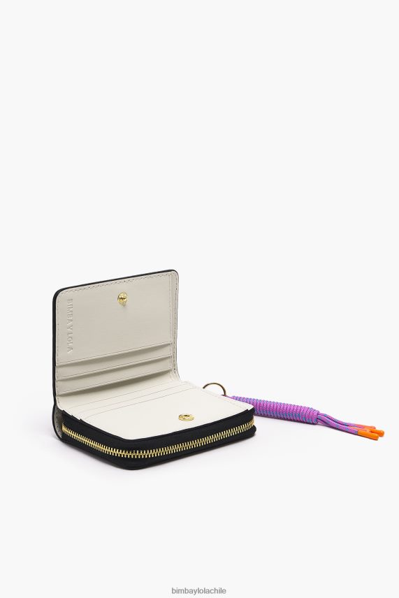 Bimba Y Lola monedero de cuero con solapa PT6884985 accesorios negro