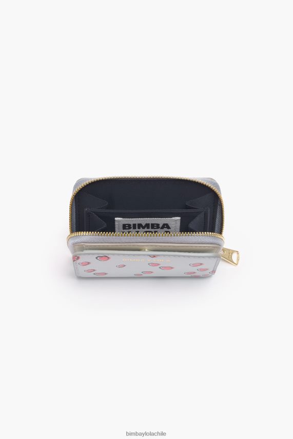 Bimba Y Lola monedero de cuero corazones pequeños PT68841010 accesorios gris