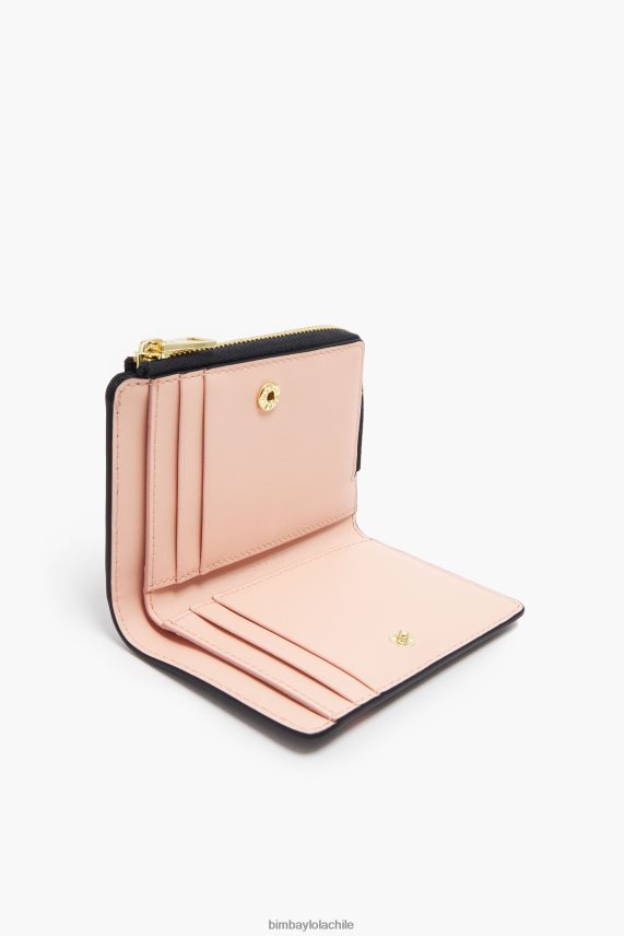 Bimba Y Lola monedero de piel corazones pequeños PT68841002 accesorios negro