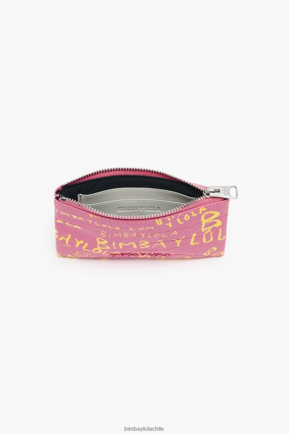 Bimba Y Lola monedero rectangular con estampado de cocodrilo PT68841041 accesorios rosa