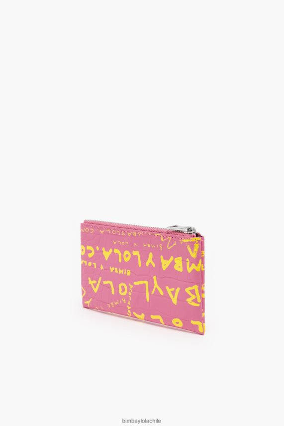 Bimba Y Lola monedero rectangular con estampado de cocodrilo PT68841041 accesorios rosa