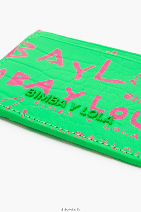 Bimba Y Lola tarjetero con estampado de cocodrilo PT68841129 accesorios verde