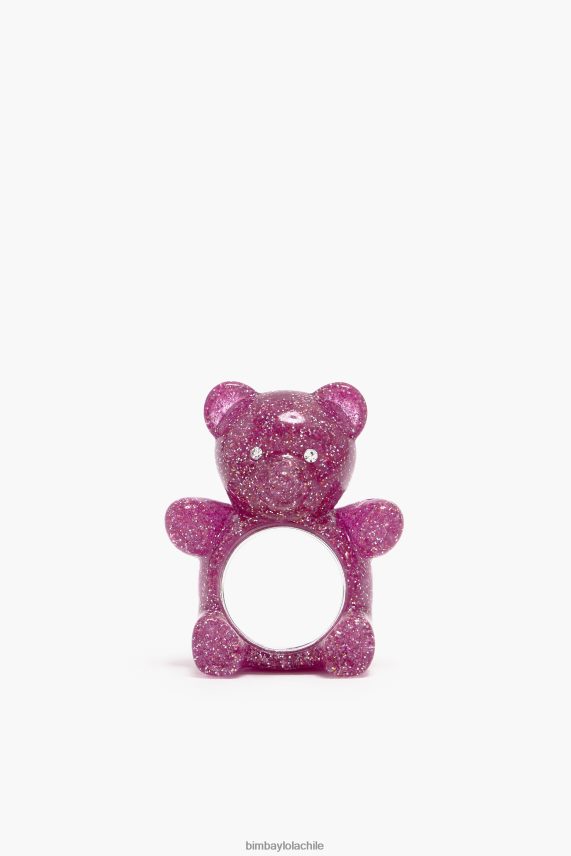 Bimba Y Lola anillo de oso de peluche con purpurina PT6884801 accesorios rosa