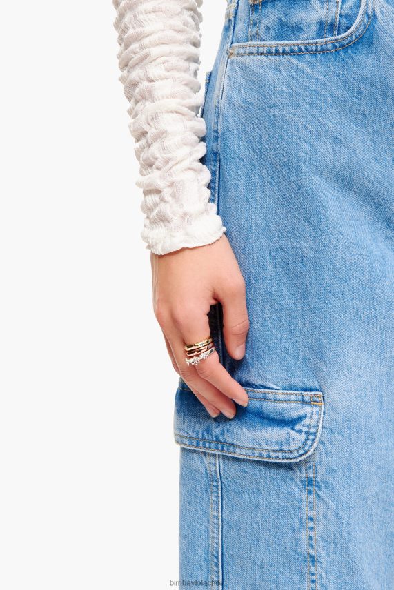 Bimba Y Lola juego de anillos PT6884684 accesorios flores y cristales