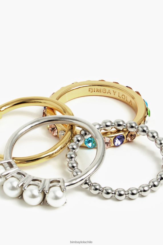 Bimba Y Lola juego de anillos PT6884845 accesorios cristal
