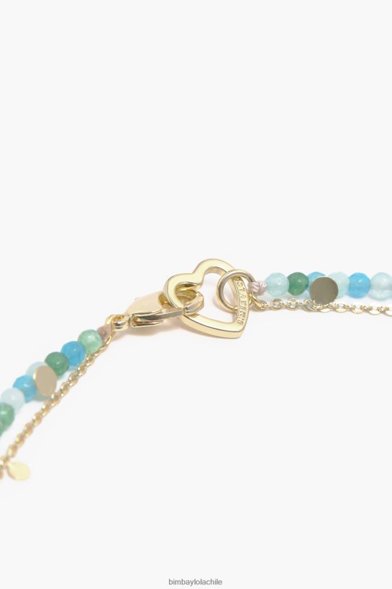 Bimba Y Lola collar corto de delfines con piedras turquesas PT6884731 accesorios dorado