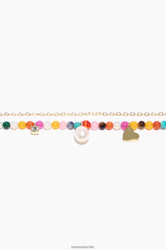 Bimba Y Lola collar de cadena y piedras naturales PT6884690 accesorios multicolor