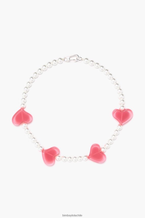 Bimba Y Lola collar de corazones de resina PT6884752 accesorios rosa