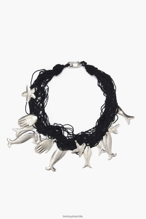 Bimba Y Lola collar de delfines de cuerda larga PT6884849 accesorios negro