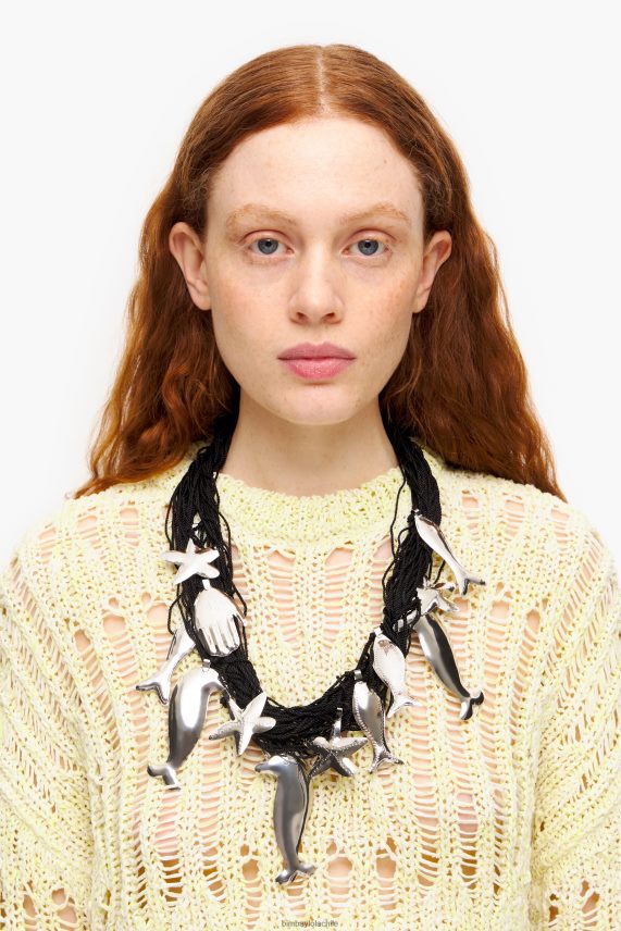 Bimba Y Lola collar de delfines de cuerda larga PT6884849 accesorios negro