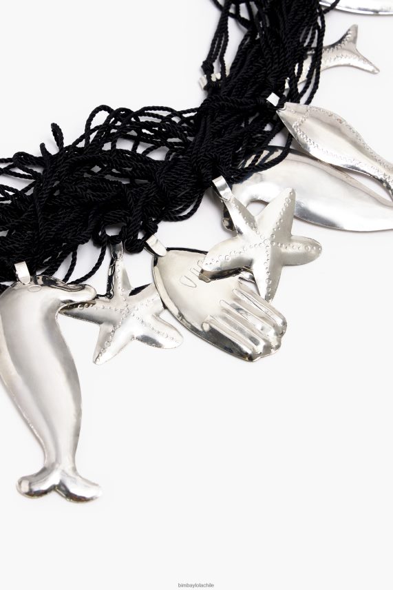 Bimba Y Lola collar de delfines de cuerda larga PT6884849 accesorios negro