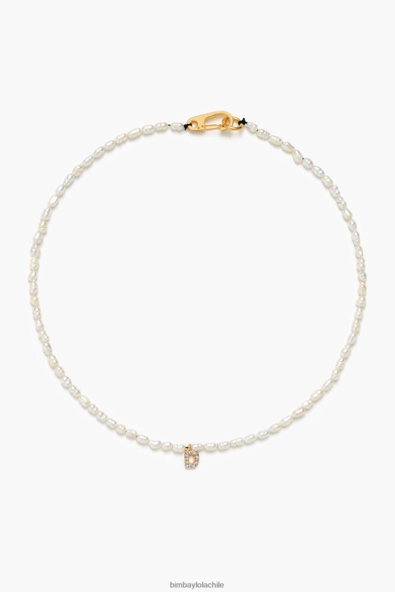 Bimba Y Lola collar de letra d PT6884841 accesorios perla