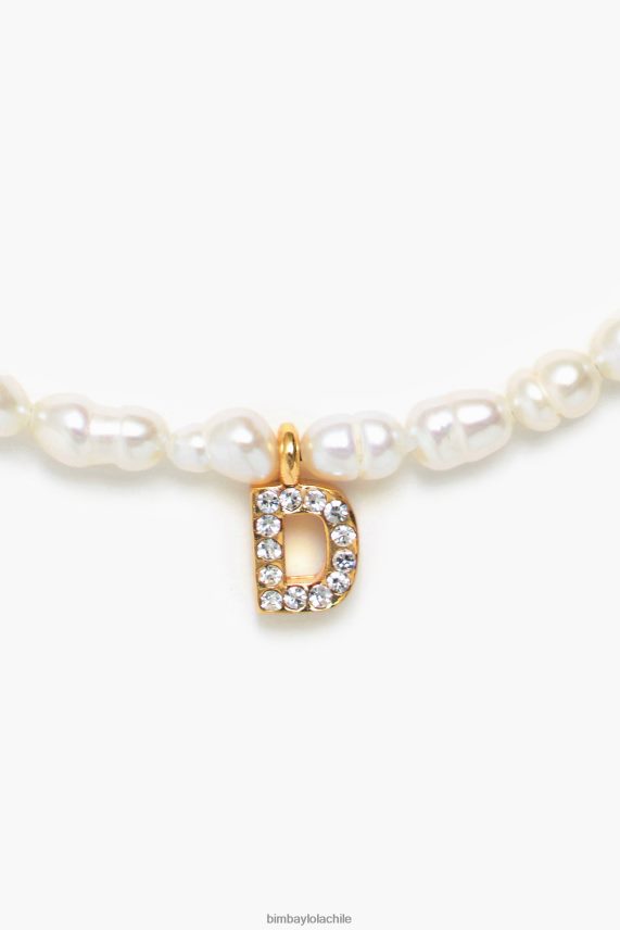 Bimba Y Lola collar de letra d PT6884841 accesorios perla