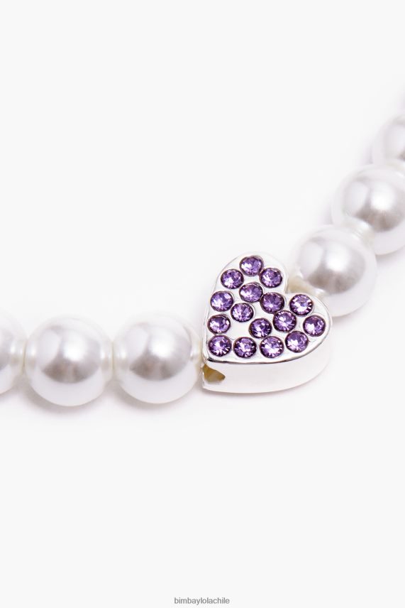 Bimba Y Lola collar de perlas PT6884785 accesorios corazones multicolores