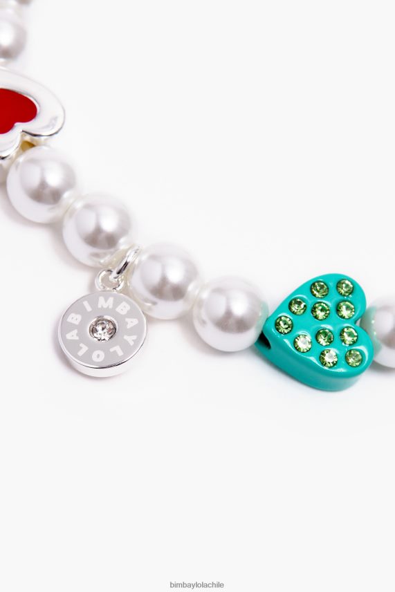 Bimba Y Lola collar de perlas PT6884785 accesorios corazones multicolores