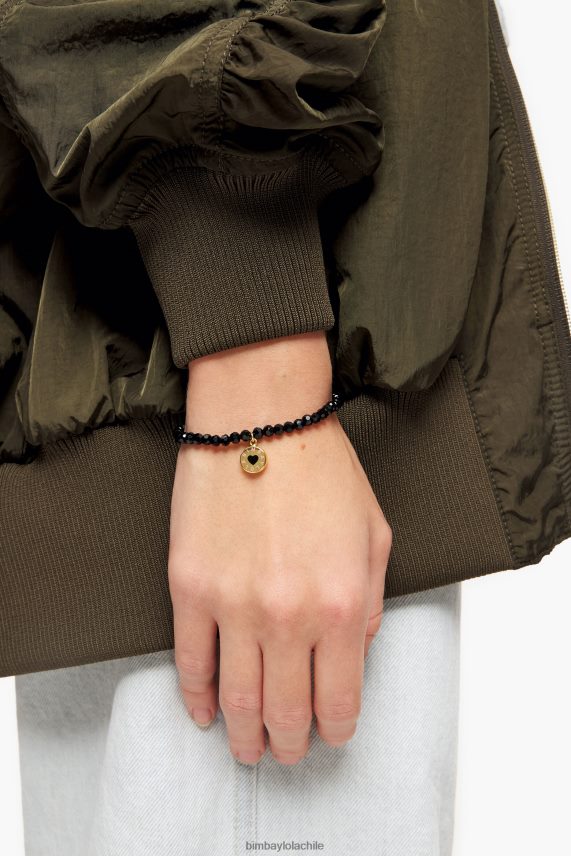 Bimba Y Lola pulsera con cristales del logo PT6884670 accesorios negro