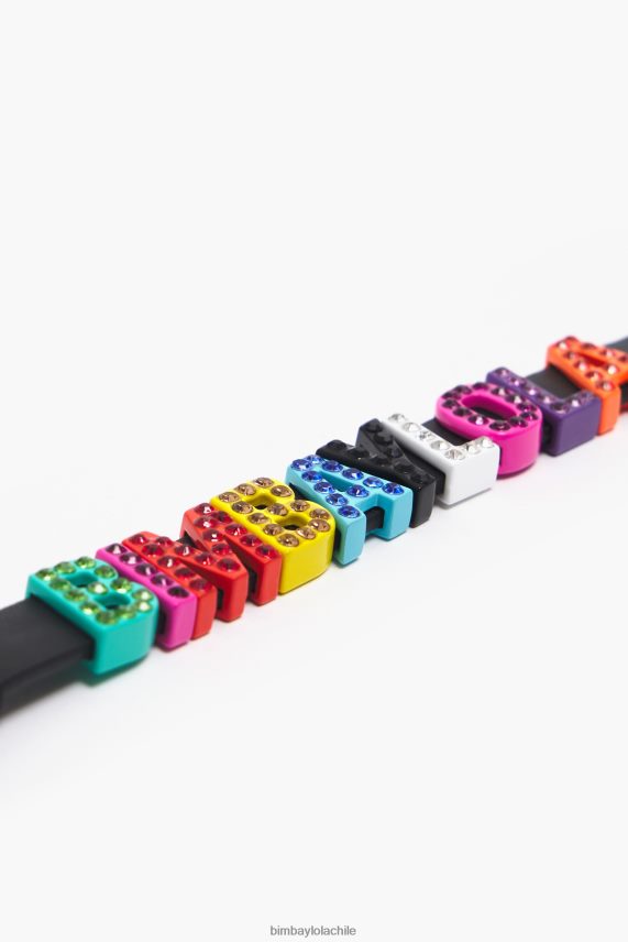 Bimba Y Lola pulsera de cuero con letras del logo PT68841142 accesorios multicolor