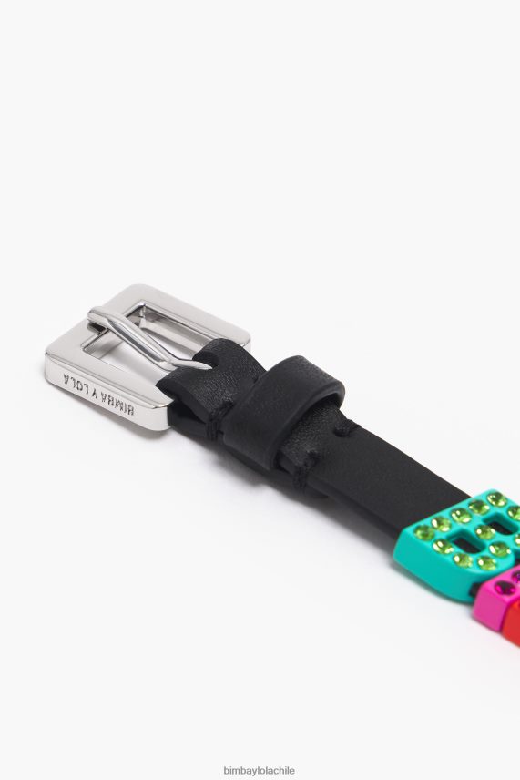 Bimba Y Lola pulsera de cuero con letras del logo PT68841142 accesorios multicolor
