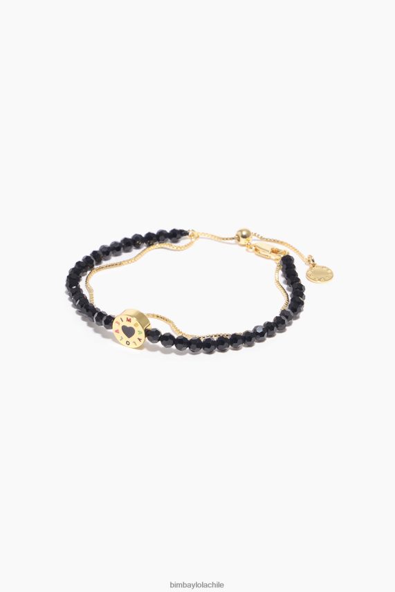 Bimba Y Lola pulsera doble cristales PT6884668 accesorios negro
