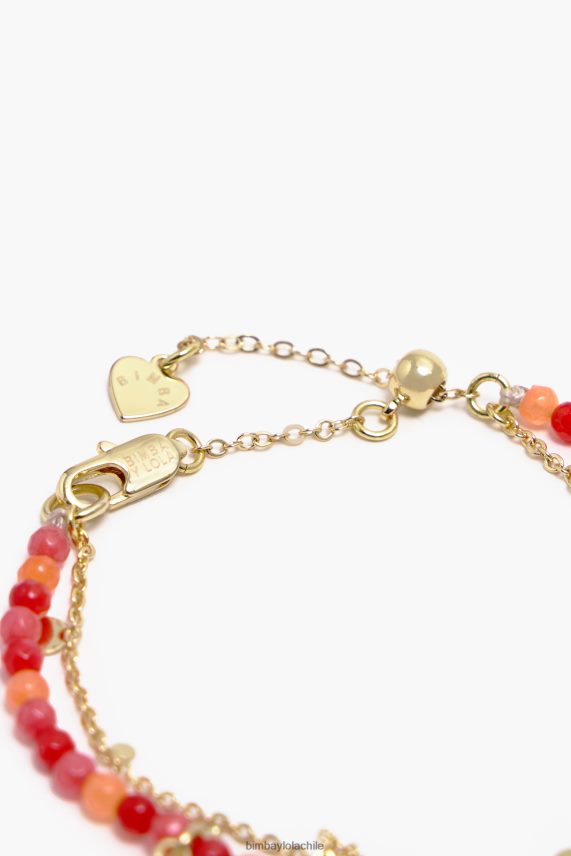 Bimba Y Lola pulsera doble piedras PT6884735 accesorios coral
