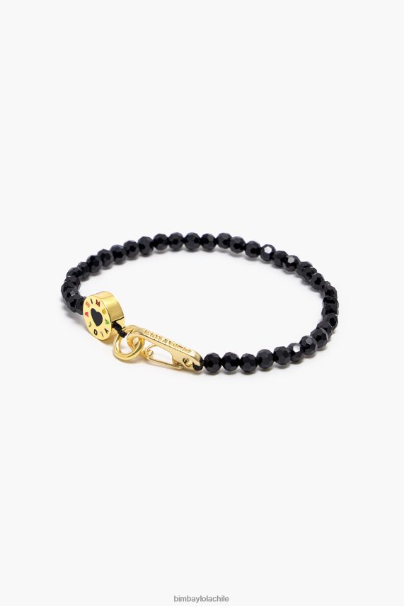 Bimba Y Lola pulsera fina con logo y cristales PT6884672 accesorios negro