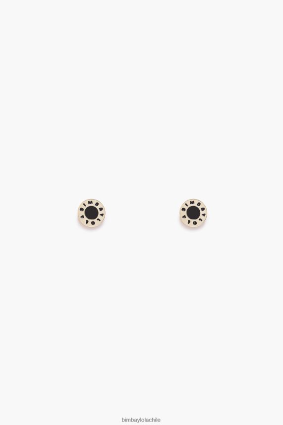 Bimba Y Lola aretes con botón del logo PT6884826 accesorios negro
