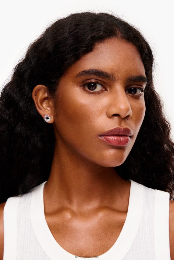 Bimba Y Lola aretes con corazón y logo PT6884694 accesorios plata