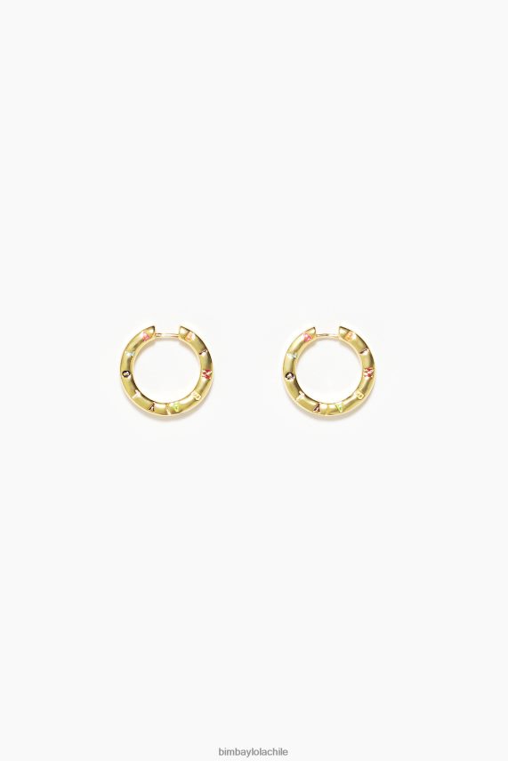 Bimba Y Lola aretes de aro PT6884716 accesorios dorado y multicolor