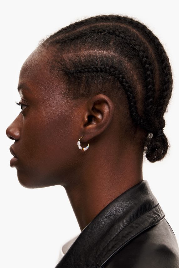 Bimba Y Lola aretes de aro PT6884771 accesorios perlas y abalorios multicolores