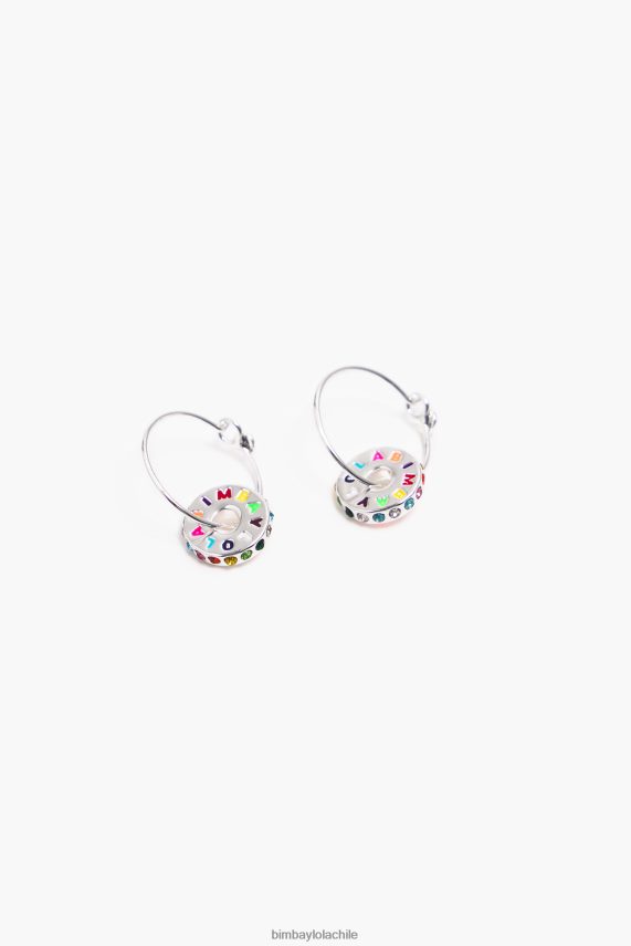 Bimba Y Lola aretes de aro PT6884813 accesorios plata