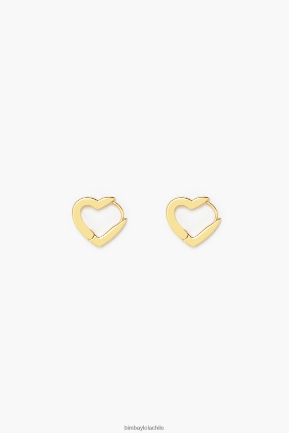 Bimba Y Lola pendientes de aro con forma de corazón PT6884778 accesorios dorado