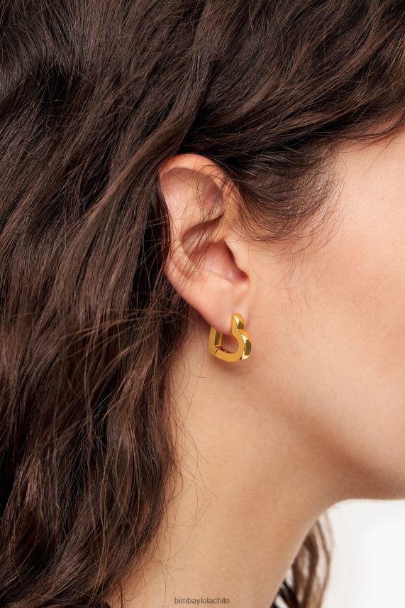 Bimba Y Lola pendientes de aro con forma de corazón PT6884778 accesorios dorado