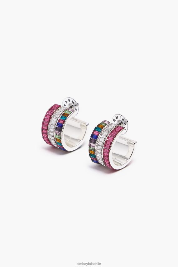 Bimba Y Lola pendientes de aro de cristal PT6884747 accesorios multicolor